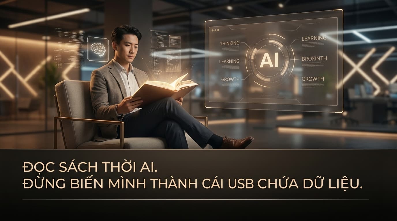 Đọc sách thời AI: Đừng biến mình thành cái USB chứa dữ liệu